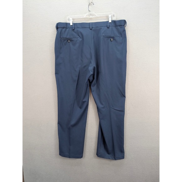 Haggar Cool18 Pro Men's Dress Pants Trousers Navy Blue Size 40x30 Classic Fit - Picture 3 of 8